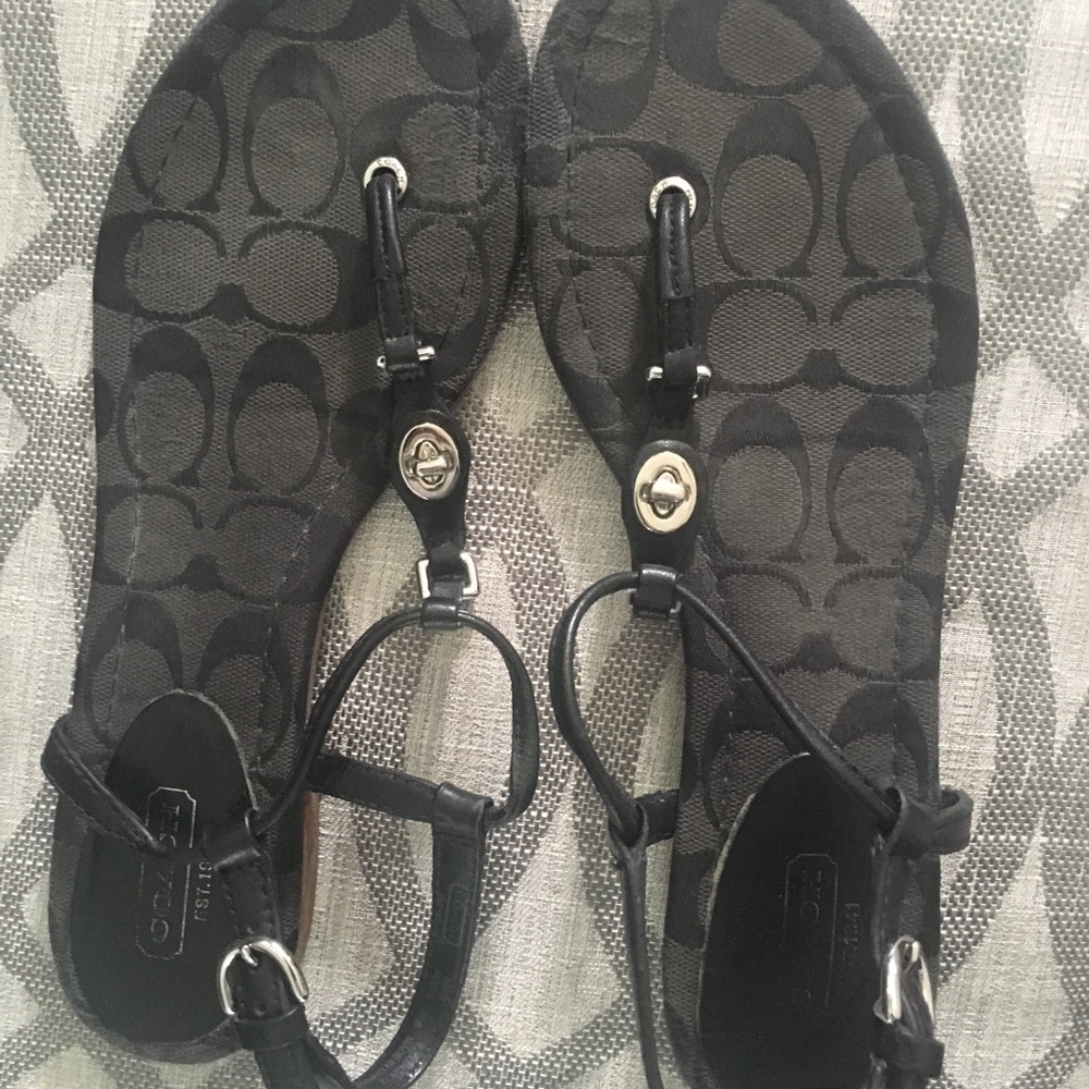 Coach t-strap sandles.